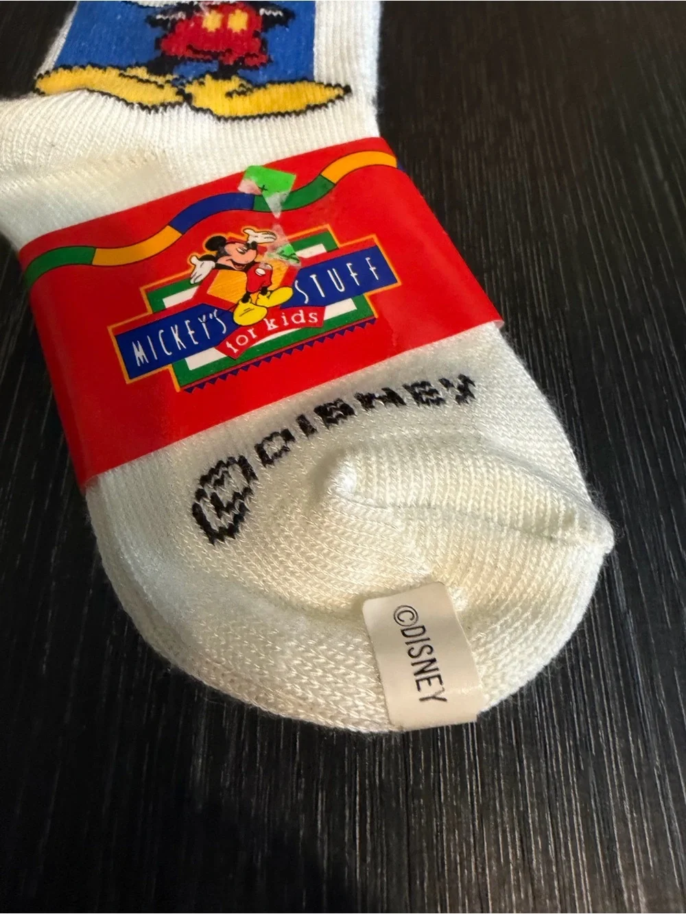 Vintage Disney Mickey Mouse Kids Socks NOS Mickey's Stuff For Kids